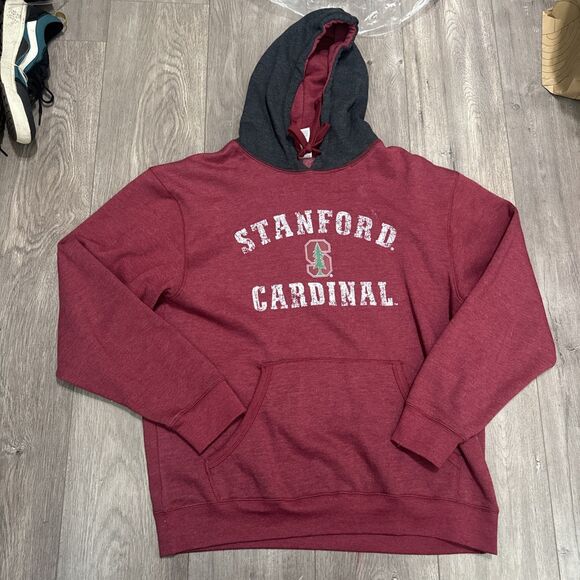 Stanford University Adult Knights Apparel Hoodie Sweatshirt Size L Red - Picture 1 of 5